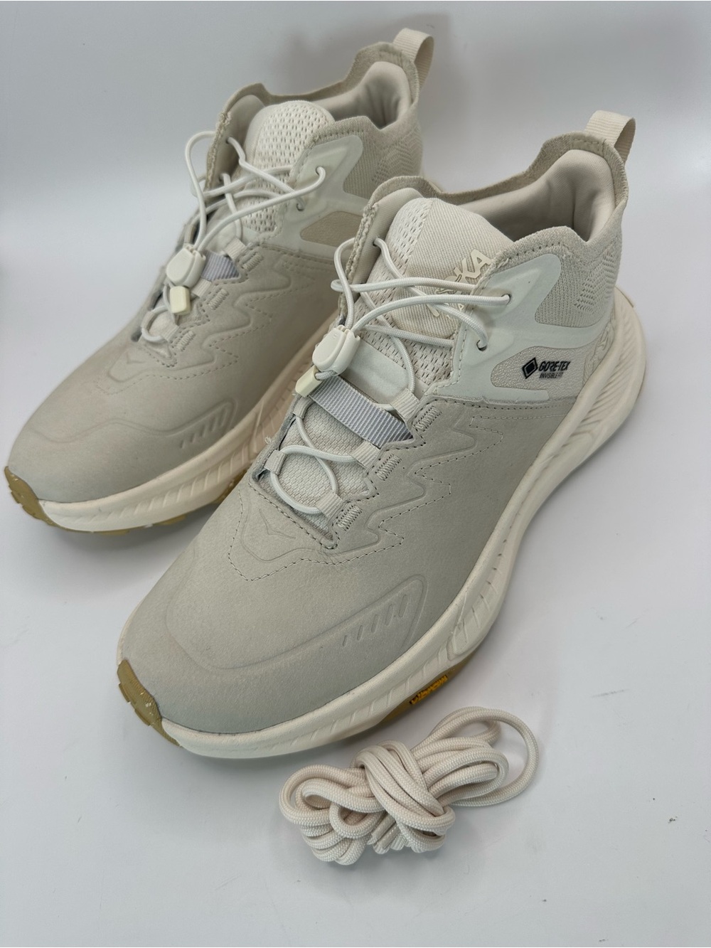 Hoka Transport Chukka GTX Womens 8B Oat Milk Alabaster Gore-Tex Hiking Shoes NEW